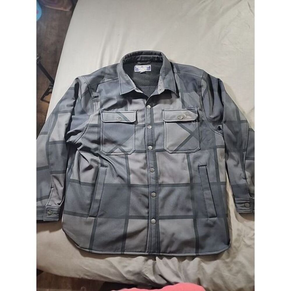 Bass Creek Outfitters Authentic Outdoor XXL Black Pattern Button Up Coat Jacket
